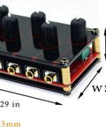Four Channel One Eighth Inch Stereo Passive Mixer With Four In One Out, Independent Volume Knobs, acrylic, 3.29x2.13x0.83in.