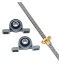 Pro Grade High Precision Ball Screw Nut End Kit With T8 Lead Screw 8mm Pitch 1mm Lead, KP08 Bracket, carbon steel, wear resistant