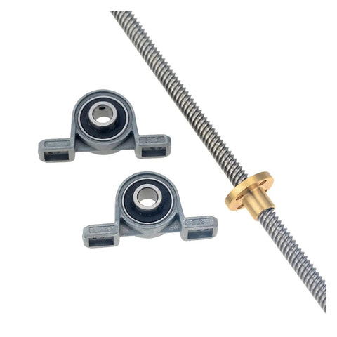 Pro Grade High Precision Ball Screw Nut End Kit With T8 Lead Screw 8mm Pitch 1mm Lead, KP08 Bracket, carbon steel, wear resistant