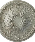 Tristan Ceiling Medallion In Flash Gold, 32 3/8 Inch Diameter, 3 1/2 Inch Projection, ornate leaf and scrollwork design