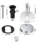 Two Pack Toilet Seat Hinge Kit With Top Fix Hinges Pack Mountings Replacement Release Quick Screws for standard toilet seats