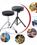Dead Comfy Drum Throne And Music Stool For Adults And Kids Packing Thicc PU Leather Seat with adjustable height and solid base.