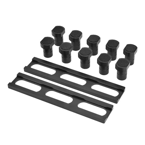 Woodworking Planing Stop Set Of 12 Pro Grade Durable Aluminum Alloy Clamps For Precise Workbench Layout 19mm Fit Heavy Duty Build