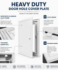 Heavy Duty Metal Access Panel features a reinforced aluminum alloy frame, latch design, and polished edges, 30X32 inch size.