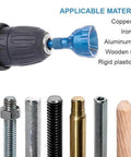 Titanium-coated countersink drill set with high-speed steel bits for wood, metal and plastic.