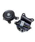 Upgrade Your Ride With This Premium Drive Belt Idler Pulley Assembly Designed For Toyota HILUX HIACE DYNA And Land Cruiser Models, black metal, detailed view.