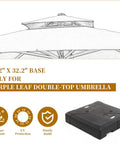Offset Patio Umbrella Base For Purple Leaf Offset Umbrellas, Sand Or Water Fill, Square 32 Point 2 Inch PP Plastic, weather resistant