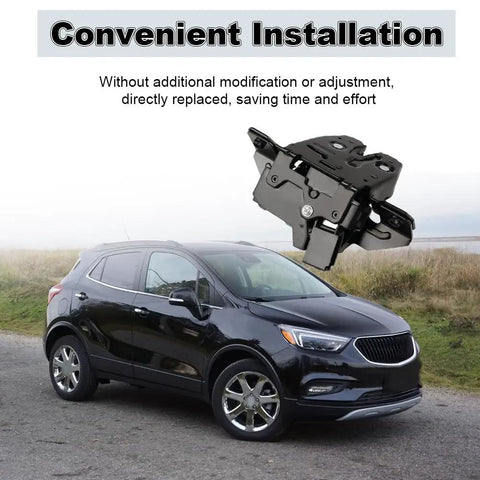 Premium Rear Liftgate Trunk Lock Latch Actuator Fits Buick Encore Cadillac Escalade Yukon on vehicle, showcasing easy installation.