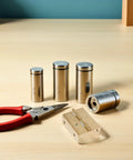 Heavy Duty Metal Cabinet Hinges for Corner Cabinets with 180 Degree Opening displayed on table with pliers