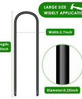 Heavy Duty U Shaped Trampoline Anchors 8 Pack Ground Stakes For Windy Yards And Outdoor Setups, 10 inch length and 0.25 inch diameter