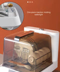 Portable Countertop Dishwasher With Four Wash Cycles And A Slick Bottom Spray Arm cradles dishes with clear watertight design.