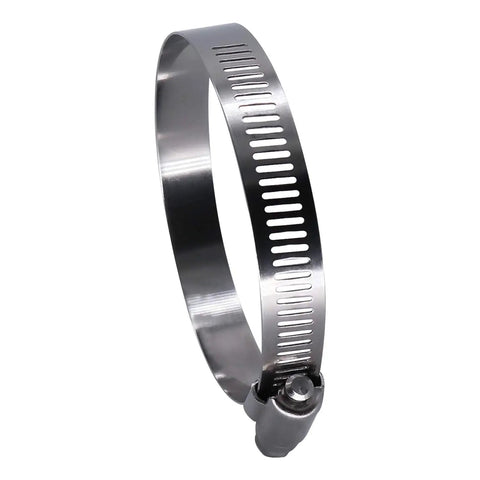 Beefy 4 Inch Worm Gear Hose Clamp Full Stainless Steel With Half Inch Band Width Fits 90mm To 114mm Hose Clamps SAE 64 Range