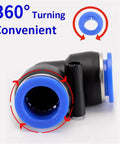 Dope 100 Pc Pneumatic Fittings Kit For Fast Push To Connect Air Hose Assortment 4mm 6mm 8mm 10mm 12mm Universal Compressor Tools With Easy Install No Wrench Needed 360° turning elbow fitting