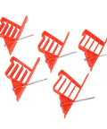 Mingzhe Multi Cable Clips 25 Pack featuring five red heavy duty adhesive holders with nails for managing multiple cords securely.