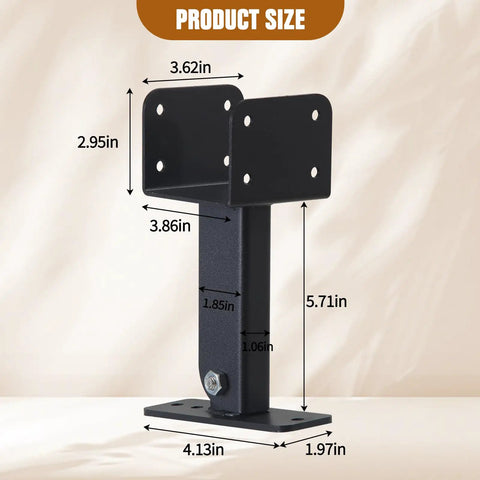 Adjustable Angle Roof Riser Brackets Kit, Beefy Heavy Duty Metal Beam Brackets For 4x4 And 4x6 Wood Beams, Fits Roof Pergola Gazebo And Patio, Ready For Outdoor Use