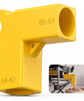 Heavy Duty Table Saw Dust Collection Adapter With Universal Hose Connector in yellow, efficient for clean workshop dust extraction.
