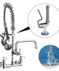 Pre Rinse Sprayer Head for Commercial Kitchen Faucet Replacement 1.42 GPM High Pressure Dish Sprayer Nozzle with Ergonomic Handle