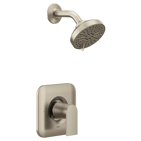 Genta LX Go-To Modern Shower Trim Kit With Eco-Performance Pressure Balance, Includes Showerhead And Lever Handle, Brushed Nickel Finish