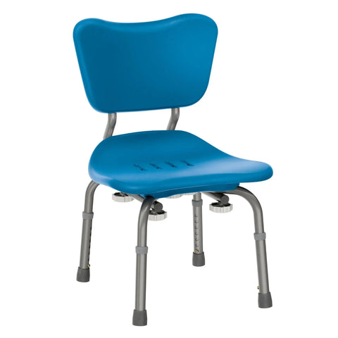 Freestanding Bathroom Shower Chair With 250 Pound Capacity 33 Inch Wide Seat And 18 Inch Deep Platform Adjustable Height