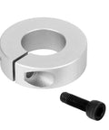 4 Pack Shaft Collars Bore 20mm Aluminum Alloy One Piece Clamp On Style with 40mm Outer Diameter and 12mm Thick M5 Set Screws Included for Rock Solid Built Tough Shaft Positioning and Quick Easy Assembly, silver clamp collar with screw
