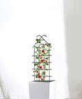 4 Pack 24 Inch Metal Garden Trellises For Climbing Plants Indoor Outdoor Black Trellis For Vines Flowers And Potted Houseplants