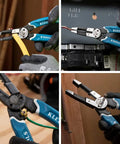 Wire Stripper Cutter Crimper Tool For 8 To 18 AWG Solid And 10 To 20 AWG Stranded Wire, side cut, six stripping holes.