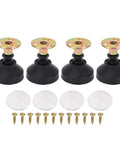 Adjustable Furniture Risers Set Of 4, Heavy Duty 400kg Load Bearing Nonslip Leveling Feet For Sofas Tables Chairs And Shelves, Easy Height Adjustment, Reduces Wobble Noise And Vibration On Uneven Floors., set with pads and screws
