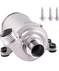 Electric Engine Water Pump For BMW 328i 335i 435i M2 X5 X6 3.0L Inline 6 2013 To 2019 Replace 11518635090 silver alloy pump close-up