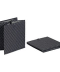 Collapsible Cube Organizer Bins For Shelves Pack Of 6 Black With White Plus Signs 13x15x13 Inches folded and open bin view