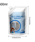 Heavy Hitter Concrete Crack Sealer Self Leveling Waterproof Masonry Filler Fast Set Patch Paste For Brick Stone Driveways And Foundation Walls 500ml can with detailed label and dimensions.
