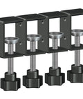 Four Pack 1 Inch Heavy Duty Mini C Clamps For Workbenches And Diy Projects, Black Rust Resistant Steel Desk Clamps set