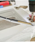 Two Pack 10 Inch 100N Gas Spring Cabinet Hinges With Soft Close being installed on a wooden cabinet door