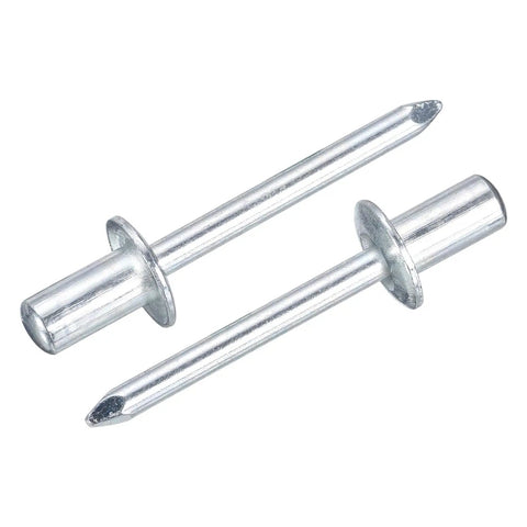 30 Piece Tough As Nails 1/4 Inch By 1/2 Inch Round Head Closed End Blind Rivets Crafted From Dependable Carbon Steel To Handle Shop Jobs Without A Bit Of Fuss - zinc plated rivets shown.