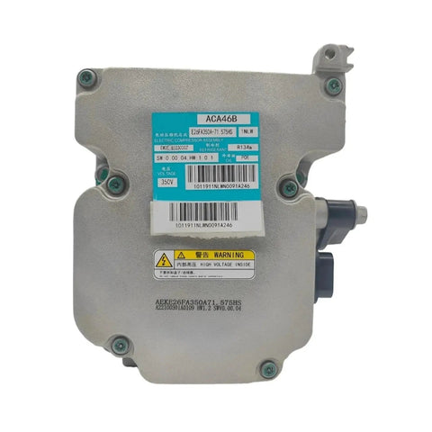 Heavy Duty 12V 24V Electric Truck DC Air Conditioner Compressor Pumping Frigid Cool Air For BYD EV SUV And Rig Builds rear view.