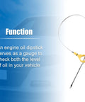 Engine Oil Dipstick For Dodge Challenger, Charger, And Chrysler 300 2009 To 2021 Replacement Part 04792872AF shown with vehicle
