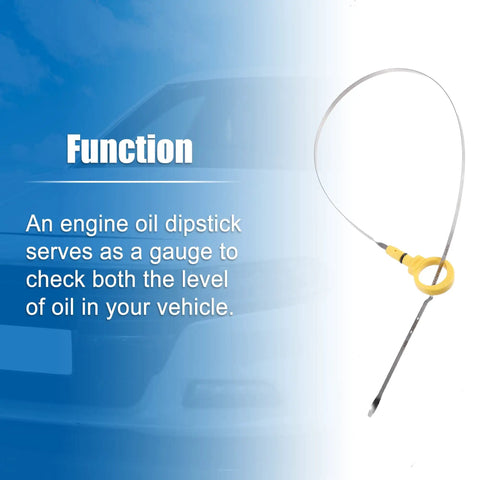 Engine Oil Dipstick For Dodge Challenger, Charger, And Chrysler 300 2009 To 2021 Replacement Part 04792872AF shown with vehicle