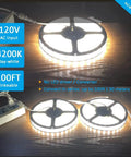 Go-To Dimmable LED Strip Lights 16.4ft Long, 4200K Daylight Glow For Under Cabinet And Cove Lighting