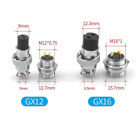 Gold Plated GX16 Aviation Connector Plug Circular 2 To 10 Pin With Locking Mechanism Plug And Play Wire Connectors GX12 GX16