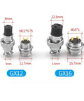 Gold Plated GX16 Aviation Circular Connector 2 To 10 Pin Set Male And Female Locking Electrical Wire Plug The Go To Pro Grade Connector dimensions