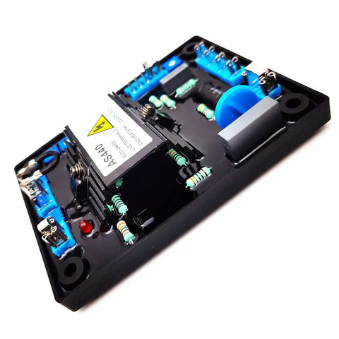 AS440 Automatic Voltage Regulator Module for Stamford Genset Power Up AVR Controller, black rectangular unit with components
