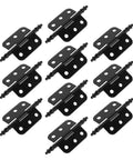 Vintage Wooden Box Hinges 10 Pcs Set Easy Install Iron Cabinet Hinges With Smooth Opening for jewelry boxes and wood chests projects.