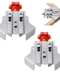 Rock Solid Dead On 90 Degree Angle Clamp Fixture With Stainless Steel Adjustable Grips for tight cabinet frames and woodworking projects.