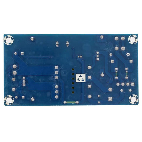 Beefy 100W Switching Power Supply Module For Industrial Use With High Efficiency And Wide AC Input 85-245V, Compact 4.2 X 2 X 1.1 Inch DC Output Converter, Rugged Industrial Grade Power Supply For Machinery And Automation, blue PCB underside