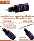 Epoxy resin pigment bottle, 10ml, purple translucent color; part of a 12-color set with how-to-open instructions