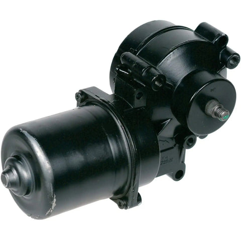 Remanufactured Domestic Wiper Motor Direct Fit Replacement crafted for whisper quiet running, showing motor design and connection points.