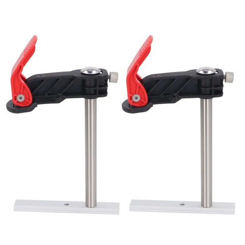 Two Pack Hold Down Clamp Set With Quick Release Bench Dog Clamp For Woodworking, Stainless Steel, Non Slip Grip