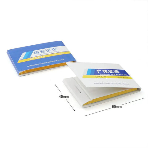 Two Pack PH Test Strips 1 To 14 And 6.4 To 8.0 With Color Chart Water And Soil Testing Kit for Accurate Readings shown at an angle