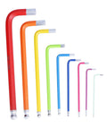Hilitand 9Pc Colorful Long Arm Hex Wrench Set Chrome Steel Allen Keys With Complete Sizes For Home Maintenance Repair And Bike Tuning, color-coded sizes