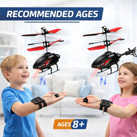Gesture Control RC Helicopter Toy For Kids No Remote Needed Hand Flight Easy To Learn Safe For Small Spaces Perfect Beginner