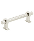 Carrigan Polished Nickel Cabinet Pull Three And Three Quarters Inch Center To Center 96mm 1 Pack Drawer Pull